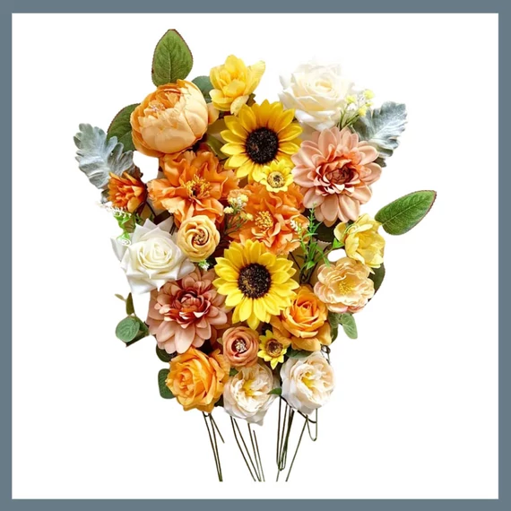 Buchet de flori artificiale - nuanțe de galben MP42647