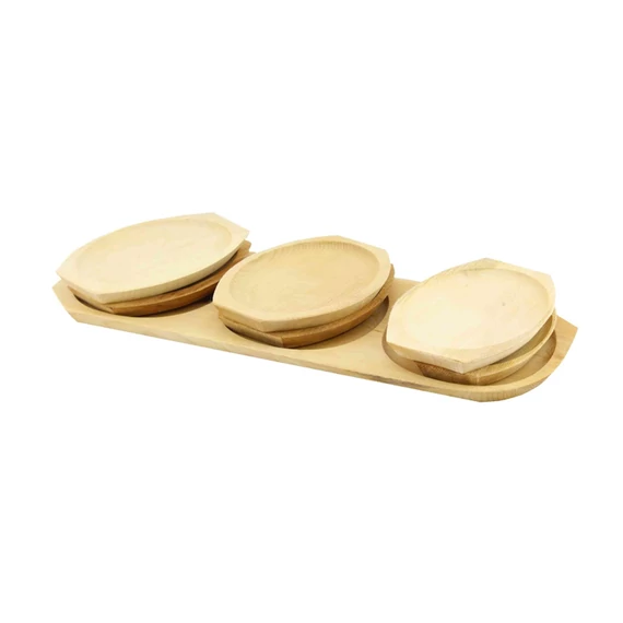 Set boluri din lemn – 7 piese, formă pătrată 5999036080665
