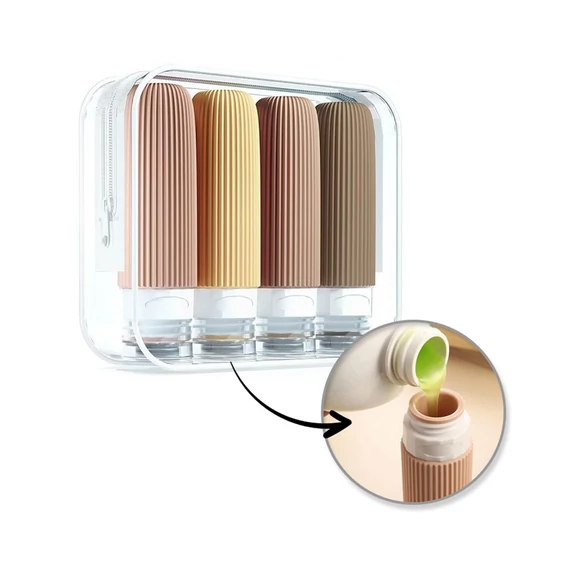 Set de flacoane din silicon pentru călătorie, 13 cm, 90 ml – KS137WZ2
