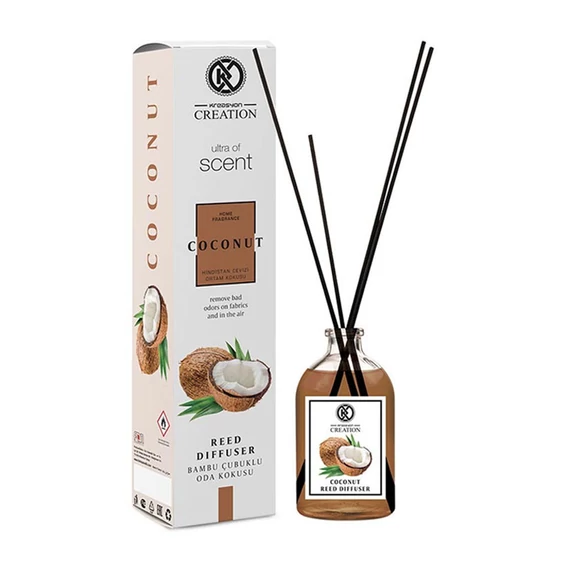 Kreasyon Creation difuzor cu bețișoare parfumate – Cocos, 50 ml KR012
