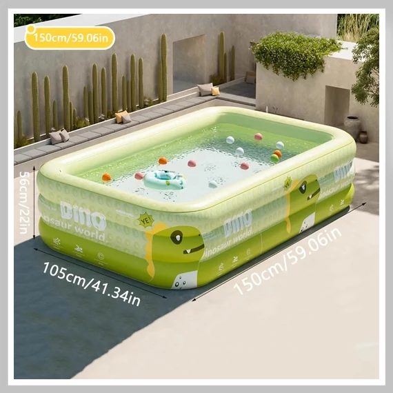 Piscină gonflabilă pentru copii cu model dinozaur 105 x 150 cm AU2094412