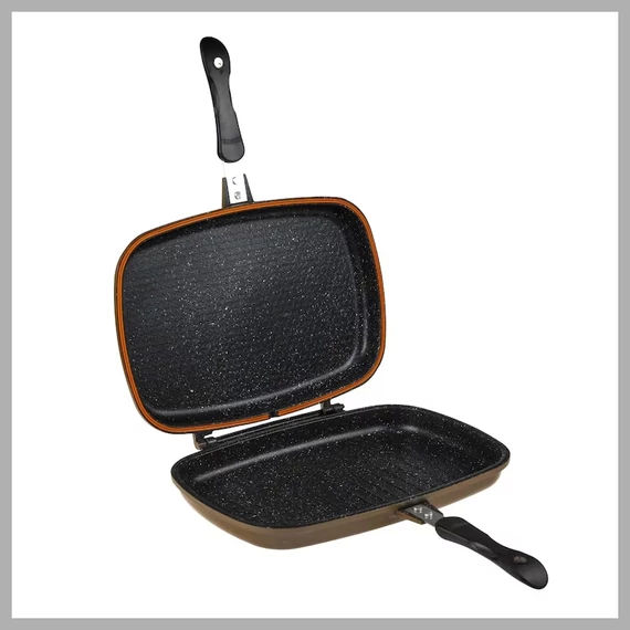 Tigaie dublă cu strat marmorat, 28 cm DADG28