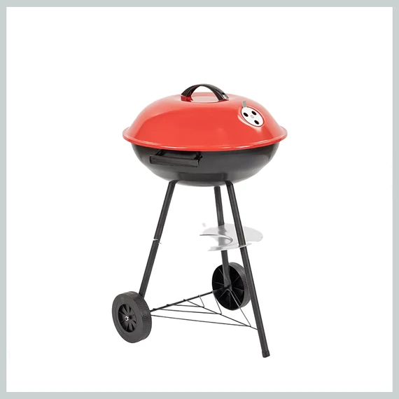 Grătar pe cărbune cu capac și roți, tip glob, pentru grădină DS-13