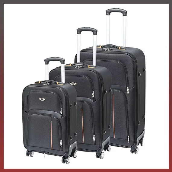 Set de valize cu roți Leziter TraveLux Light 3 piese – negru LTRLBS-BL