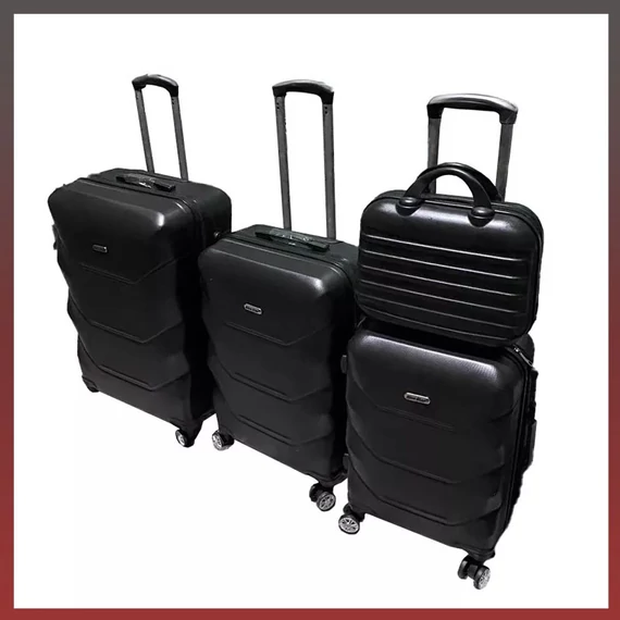 Set de valize Leziter TraveLux Max 4 piese – negru LTRMBS-BL