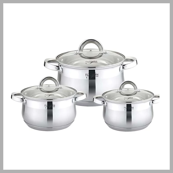 Set de vase din oțel inoxidabil – 6 piese, PL-10012-2