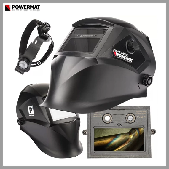 Masca de sudură automată cu filtru TRUE COLOR LCD POWERMAT PM-APS-600TC