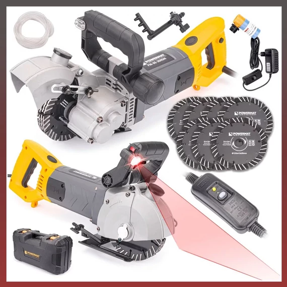 Mașină electrică de tăiat pereți cu laser Powermat PM-BE-3000M