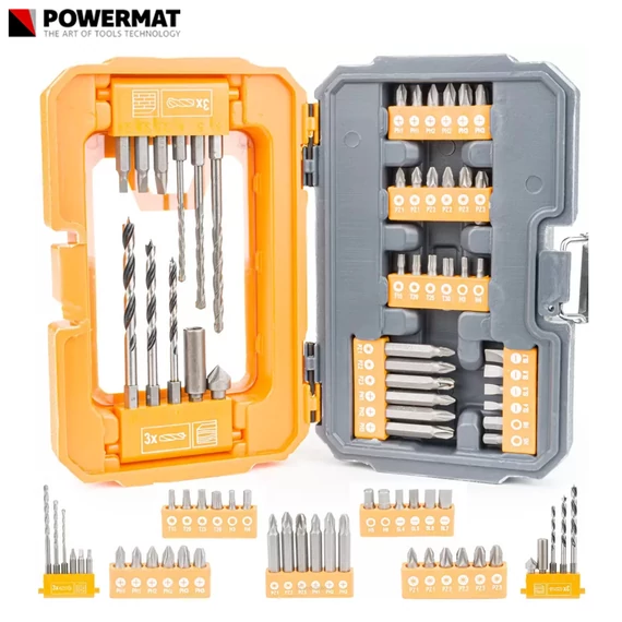 Set burghie și biți POWERMAT pentru beton + lemn, PM-ZWB-41SU