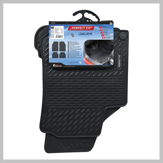 Covorașe auto din cauciuc perfect compatibile cu prindere P1, 4 buc – 04237