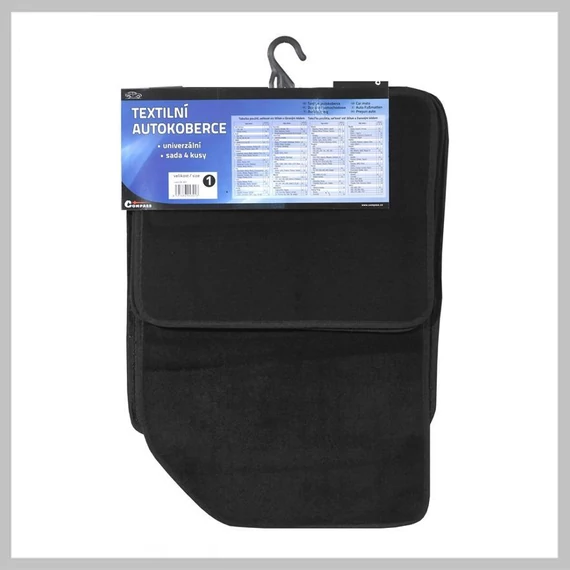 Set universal de covorașe auto UNI 1, negru, 4 buc – 04301