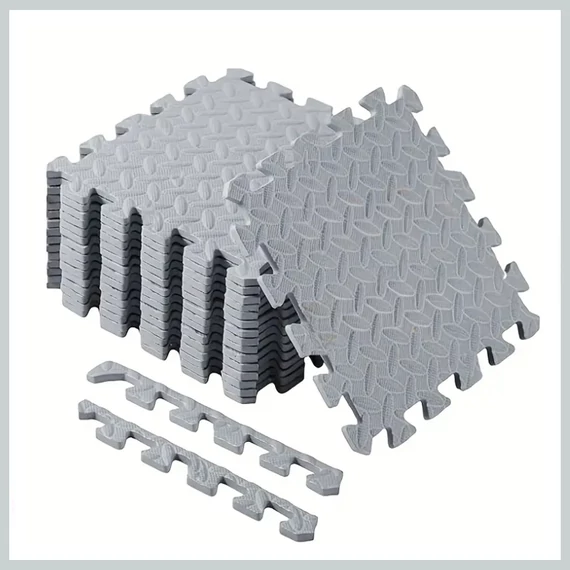 Set Covoraș Puzzle – Saltea din Spumă EVA, 24 Bucăți, Gri – CR1723217-sz