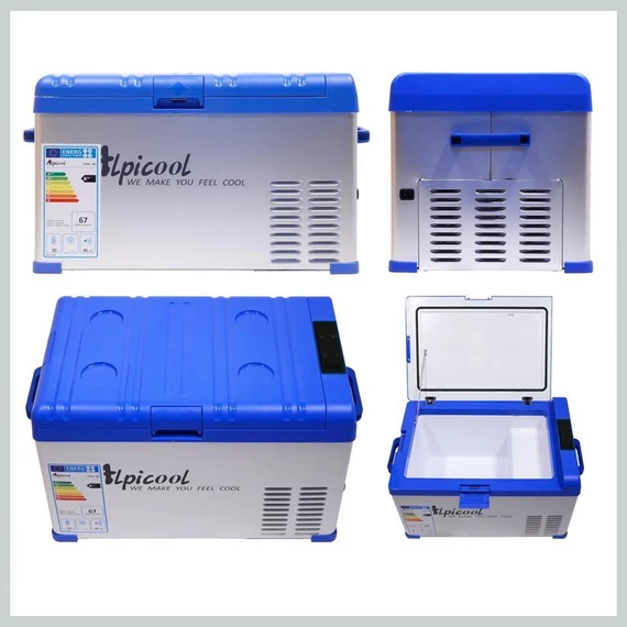 Frigider auto cu compresor – BLUE 30L, 12/24V & 230V, până la -20 °C – 07090