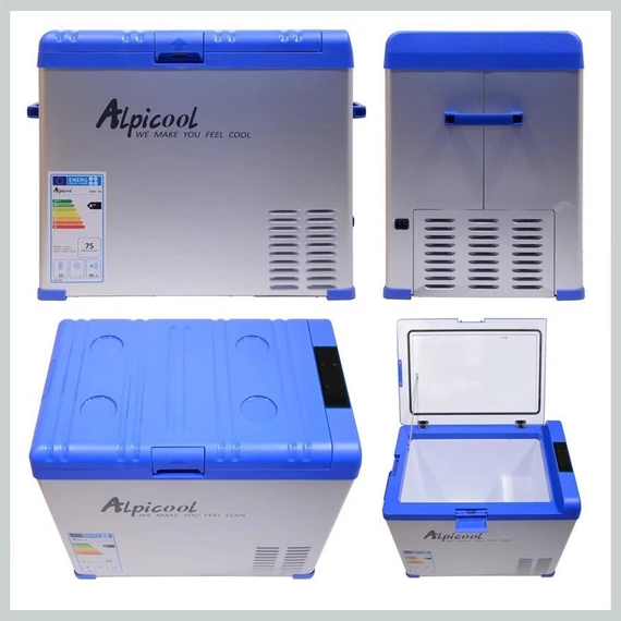 Frigider auto cu compresor – BLUE 50L, 12/24V & 230V, până la -20 °C – 07092