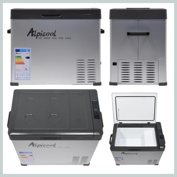 Frigider auto cu compresor – GREY 50L, 12/24V & 230V, până la -18 °C – 07096