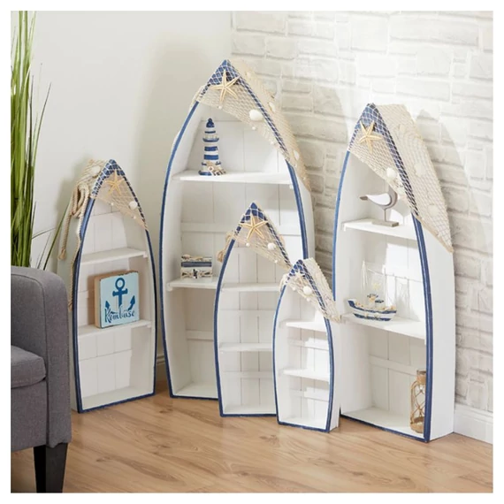 Sistem de rafturi decorative în formă de barcă cu vâsle – 5 buc – 90531