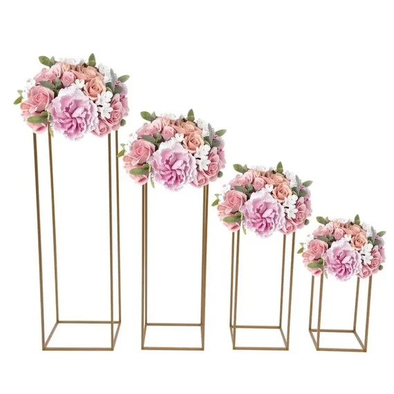 Set suporturi pentru plante din metal auriu – 4 piese – GK1374092