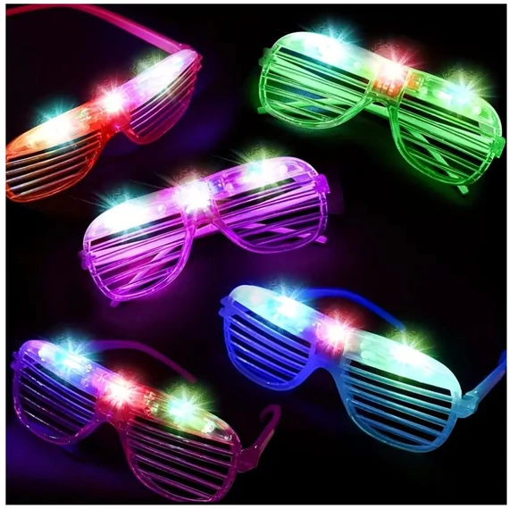 Set 24 ochelari de petrecere cu LED – culori mixte – KH553976