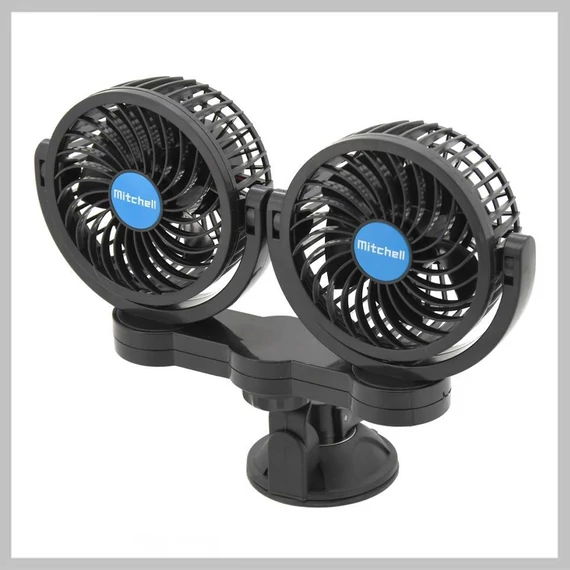 Ventilator auto MITCHELL DUO 2x108 mm 12V cu ventuze – 07222