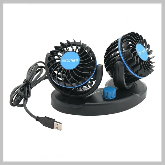 Ventilator auto MITCHELL DUO 2×85 mm USB 5V, pentru bord – 07229