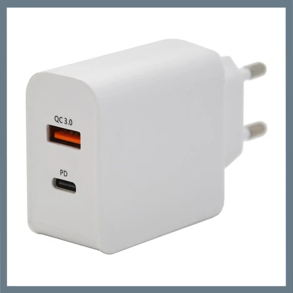 Adaptor de Încărcare Rapidă – USB-A / USB-C, 18W, 230V 07430
