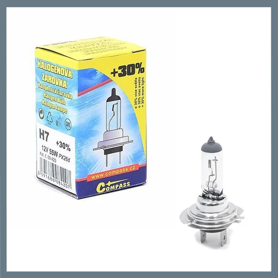 Bec auto halogen H7 +30% – 12V, 55W, PX26d, cu filtru UV 08420