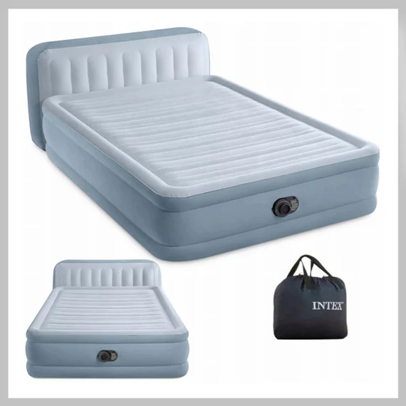 Saltea gonflabilă dublă Intex cu pompă electrică integrată – 152 × 236 cm (model 64450ND)