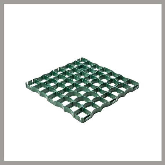 Panou Grilaj pentru Gazon din Plastic – Verde, Rezistent, pentru Trafic Pietonal și Auto GP11494