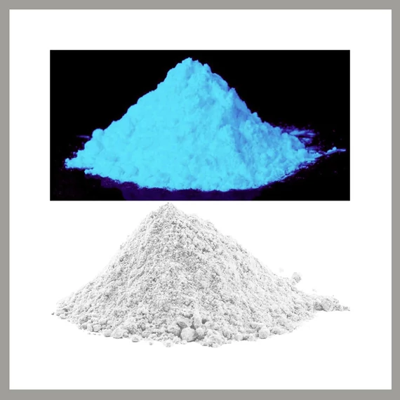 Pudră Pigment Fosforescentă – Lumină Albastră, pentru Decorațiuni și Proiecte Creative PGNEONWHITE100