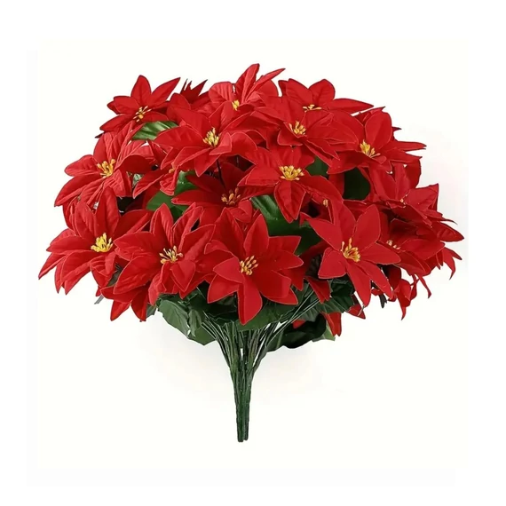 Buchet de Crăciun cu floare Poinsettia – 2 buc., roșu – TL395815