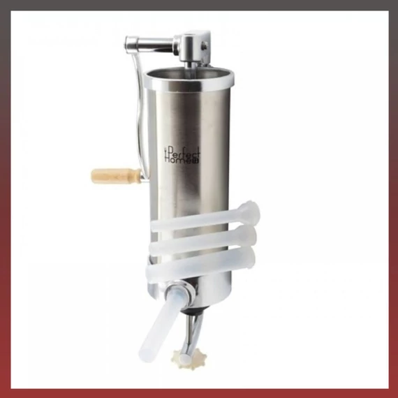 Mașină de umplut cârnați și tobă, verticală, inox, 3 kg – 55007