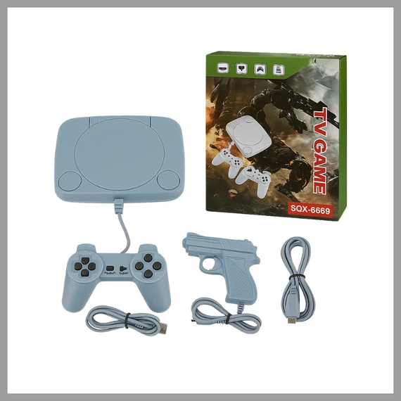 Consolă retro 8-bit cu două controllere și pistol – KE25-140