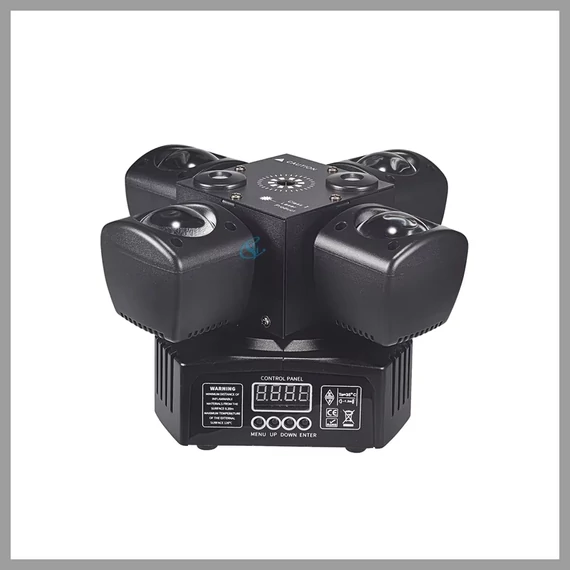 Reflector LED de scenă cu cap mobil, 4 brațe, 48W, cu telecomandă – KE25-73