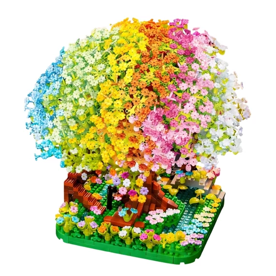 Set de cuburi de construcție Mini Arborele cu flori curcubeu FN10925937 ...