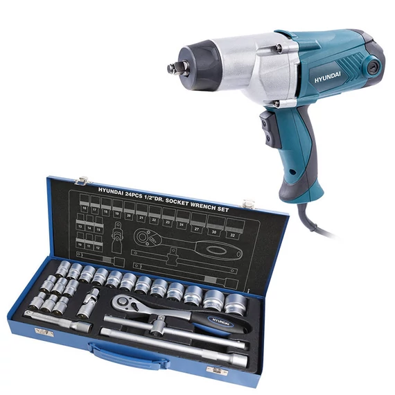Set Hyundai pentru reparații auto 500 Nm HYD-1100A + set chei tubulare 24 buc. HYD-1100A, HYD-1100A
