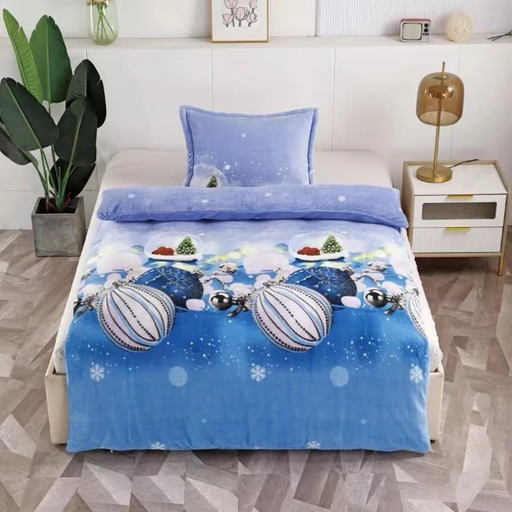 Set de lenjerie de pat din microfleece de Crăciun, 2 piese 2karacsony8