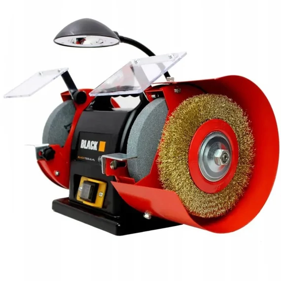 BLACK – Slefuitor Dublu cu disc de sârmă, 2950rpm, cu lumină de lucru LED – 46504