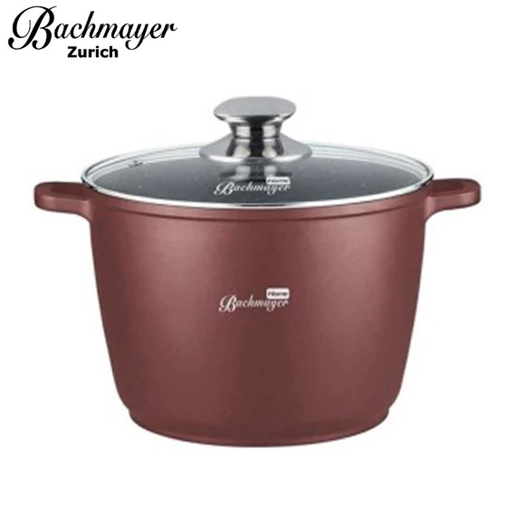 Oală adâncă cu strat antiaderent din marmură, 32 cm, Bachmayer BM-7882-32