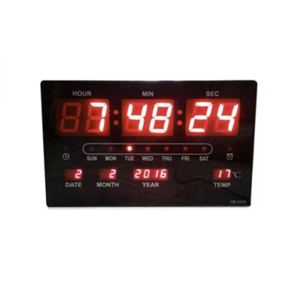 Ceas de perete LED cu afișaj de dată DH-3320