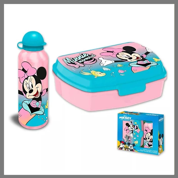 Set Cutie de Sandwich și Sticlă Aluminiu Disney Minnie Mermaid EWA30011MN