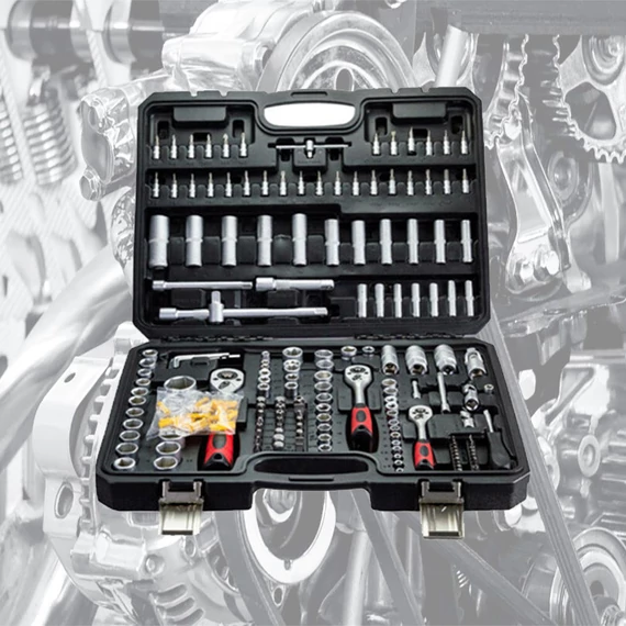Set de chei tubulare Flinke, 202 piese, model FK-2021
