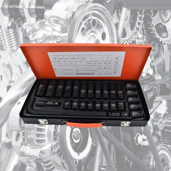 Set de chei tubulare Flinke FK-2701, 27 piese, 1/2"