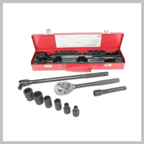 Set de chei cu racordă Haina 17 piese 1/2" HB-6390, cu armare
