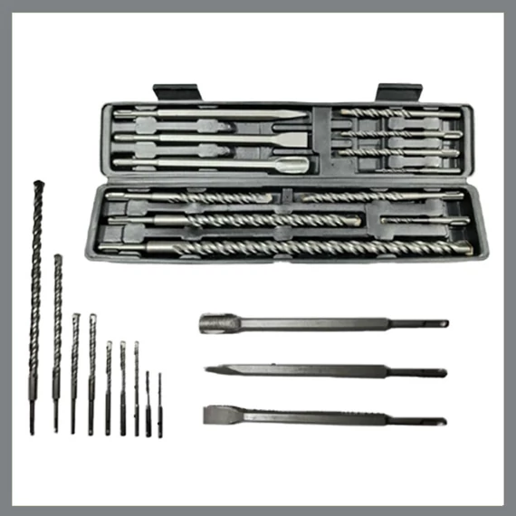 Set de burghie și dălți Haina SDS Plus pentru beton, 12 piese, HB-6737