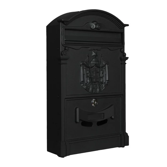 Cutie poștală 400x255x90mm, fațadă din aluminiu, neagră HMB2540AB