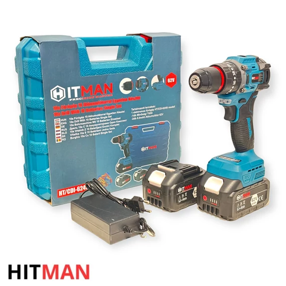 HITMAN Șurubelniță cu acumulator fără perii, 62V HT/CDI-6249i