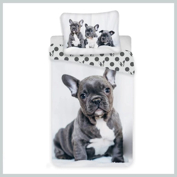 Set lenjerie de pat cu Bulldog Francez 140×200 cm JFK017203