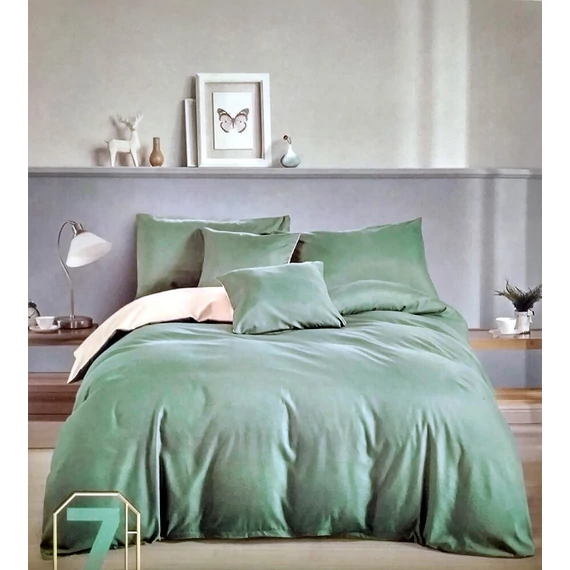 LUNA Set Lenjerie de Pat Uni 7 Piese - Verde
