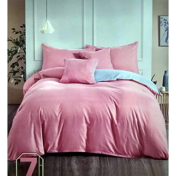 LUNA Set Lenjerie de Pat Uni 7 Piese - Roz
