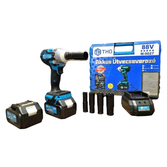 THO Șurubelniță cu impact și cheie de roți, compactă, 2 acumulatori 88V, model M-9027
